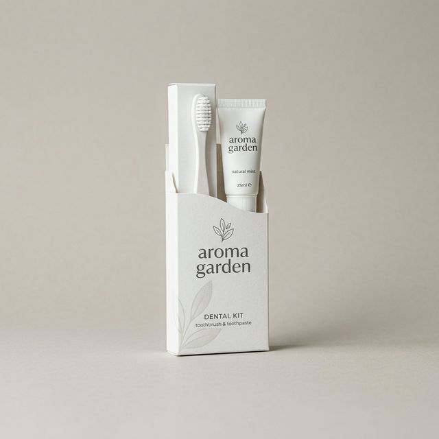 "AROMA GARDEN" щетка зубная, паста, одноразовый набор для гостиниц в картоне