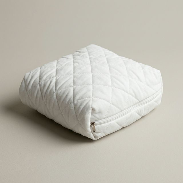 Чехол на подушку на молнии, стёжка нитками (поликоттон, синтепон)