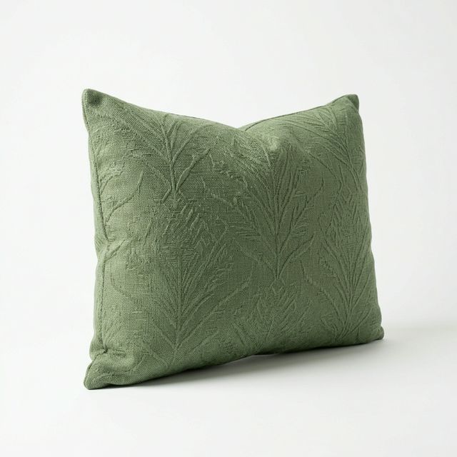 Декоративные подушки бежево-зеленые (60х40)