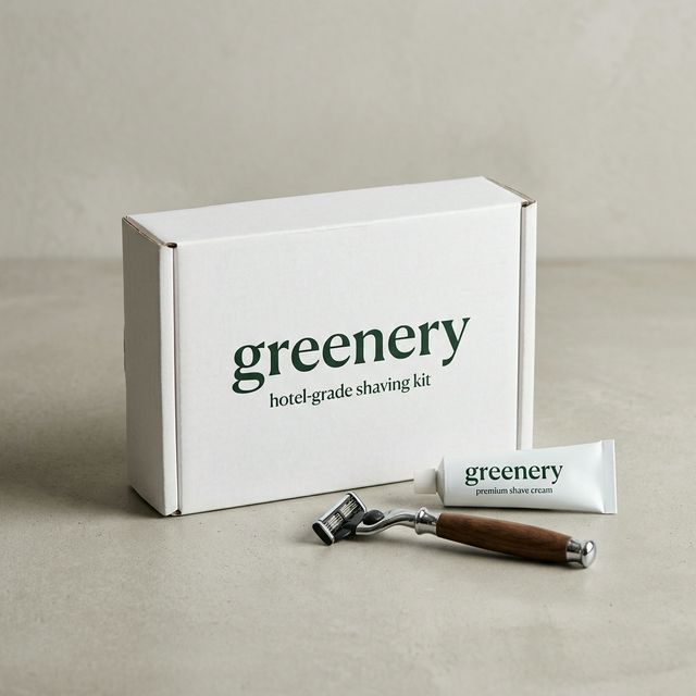 "GREENERY" Бритвенный набор для гостиниц в картоне