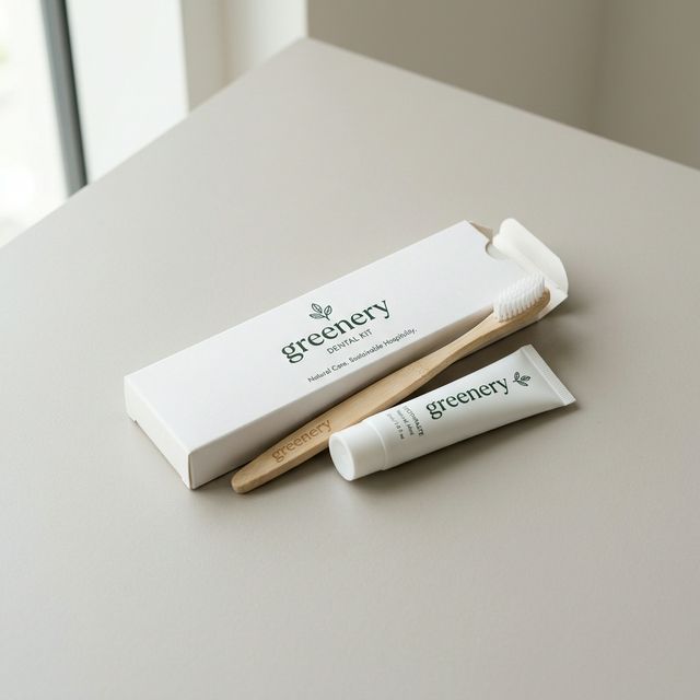 "GREENERY" Зубной набор для гостиниц в картоне