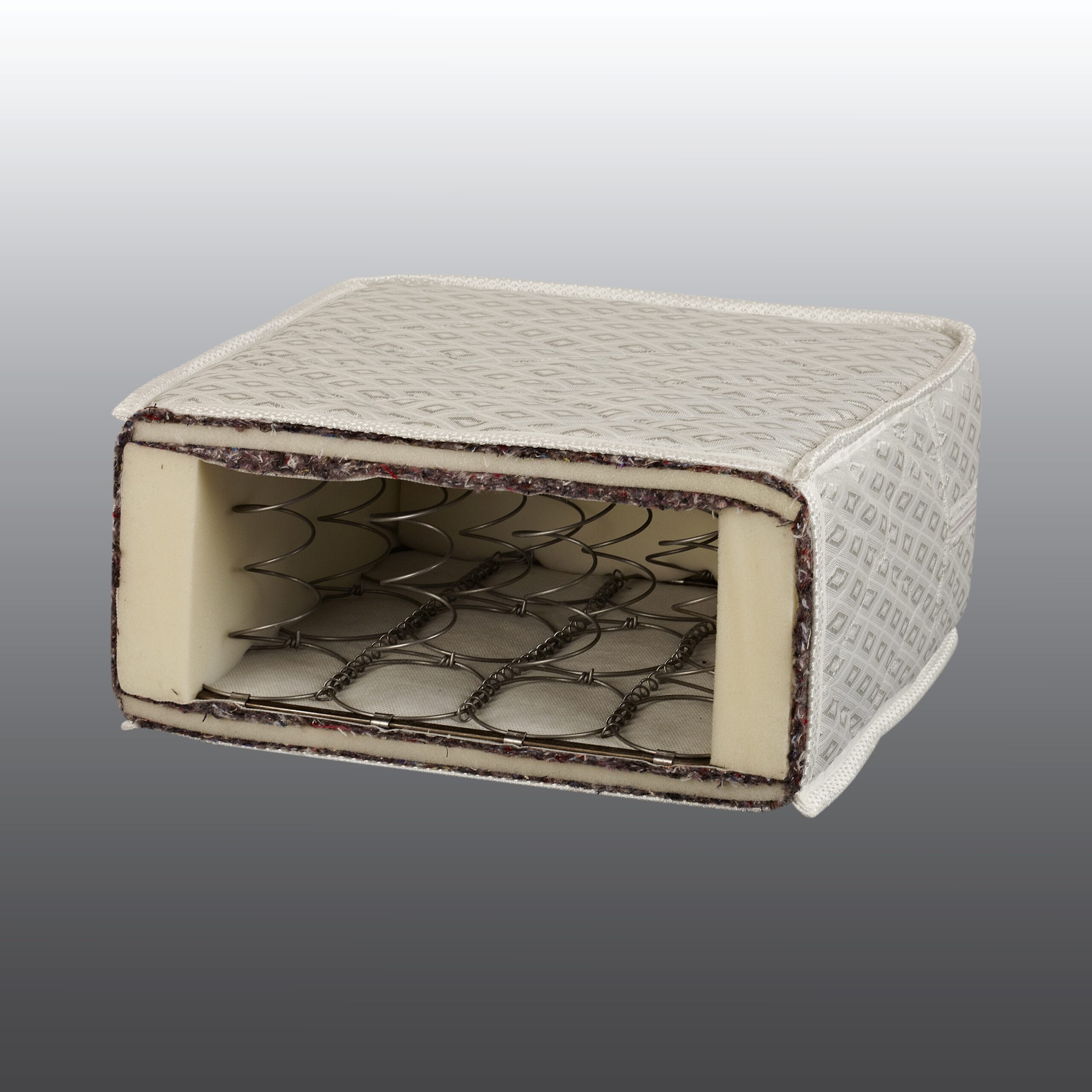 Матрас на пружинном блоке Боннель "Уют" чехол из жаккарда