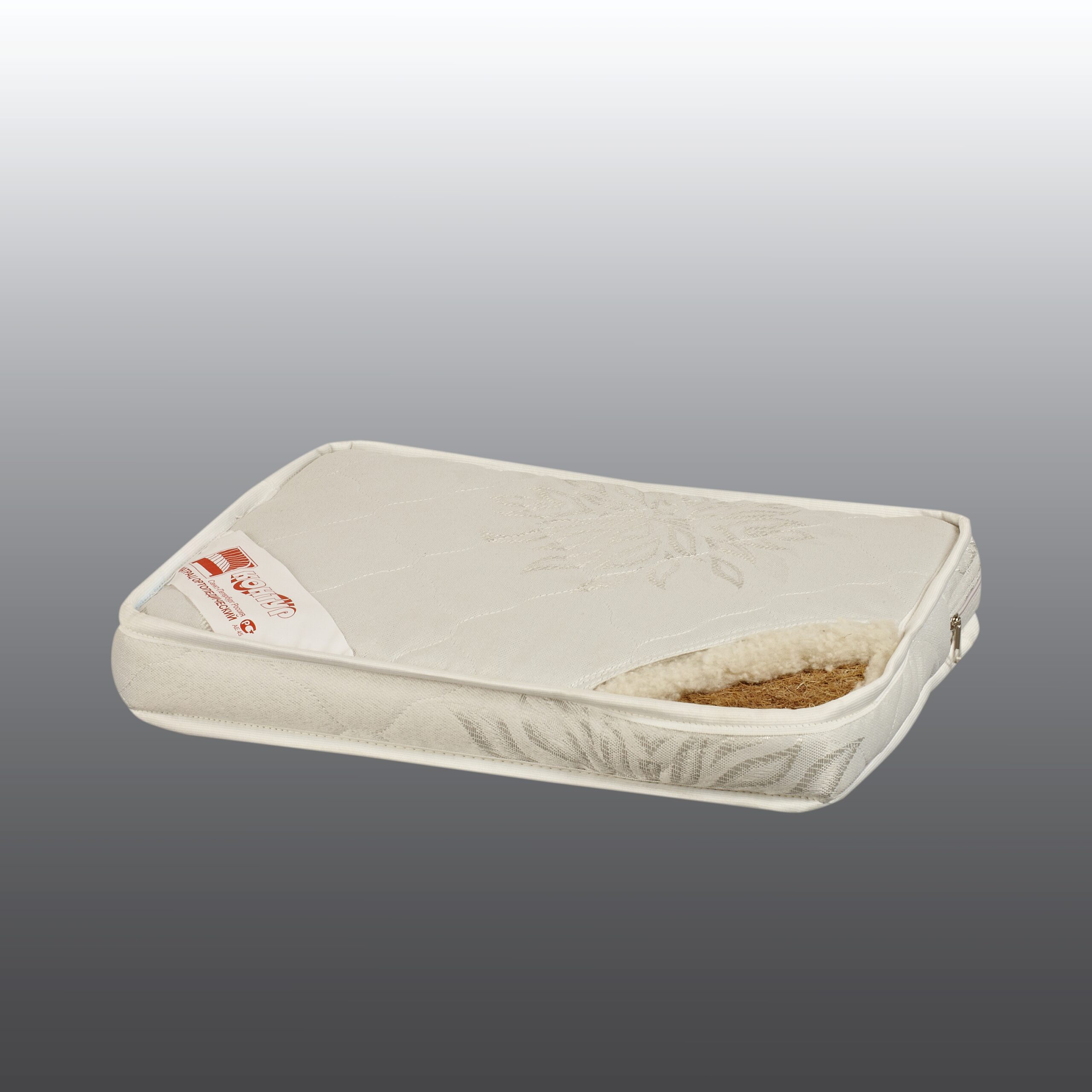 Матрас на пружинном блоке Боннель "Уют Био Кокос" чехол из жаккарда