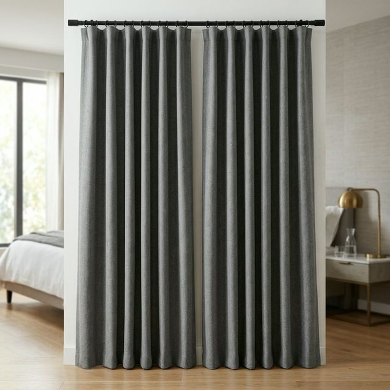 Штора Blackout серая 140×260 см для гостиниц