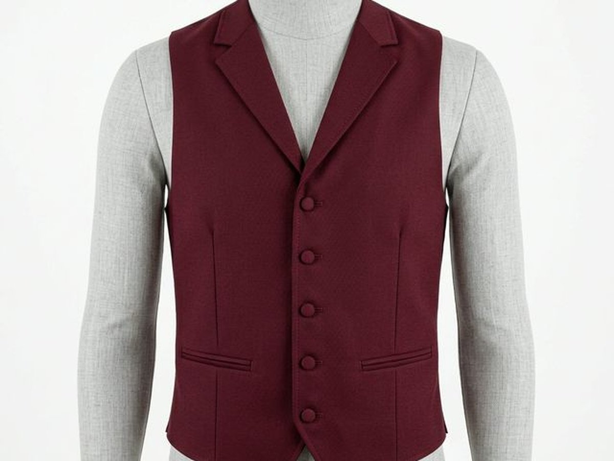 Жилет официанта бордовый